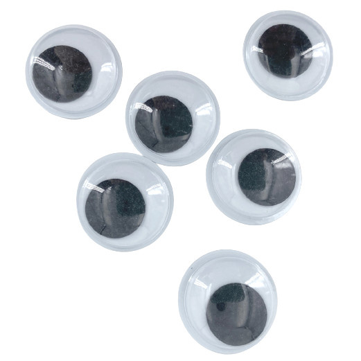 Dekorační pohyblivé oči kulaté 20mm (6ks)