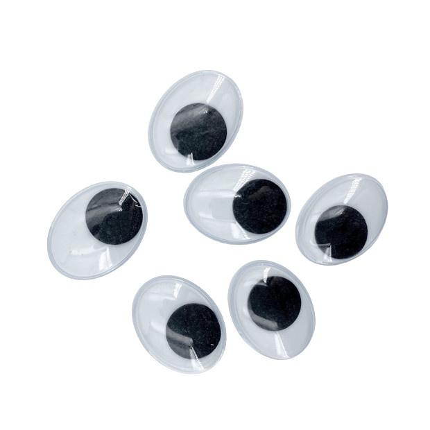 Dekorační pohyblivé oči oválné 10x15mm (6ks)