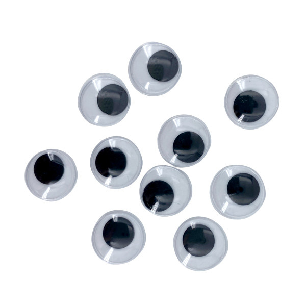 Dekorační pohyblivé oči kulaté 14mm (10ks)