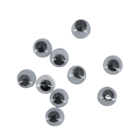 Dekorační pohyblivé oči kulaté 6mm (10ks)