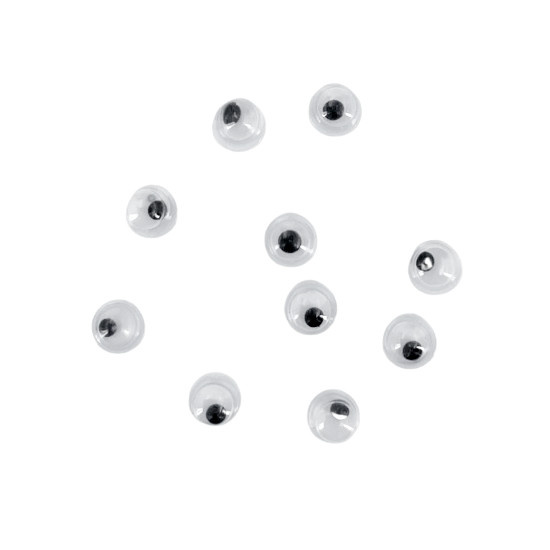 Dekorační pohyblivé oči kulaté 4mm (10ks)