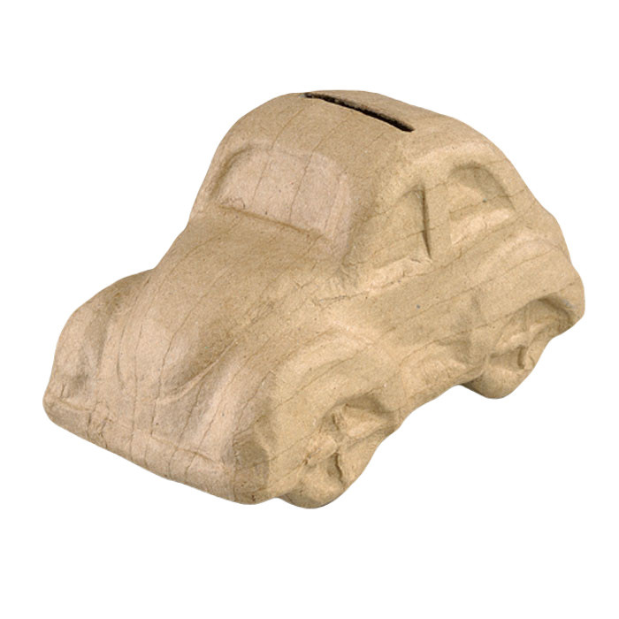 Kartonový předmět autíčko pokladnička 16,5x8,5x9cm