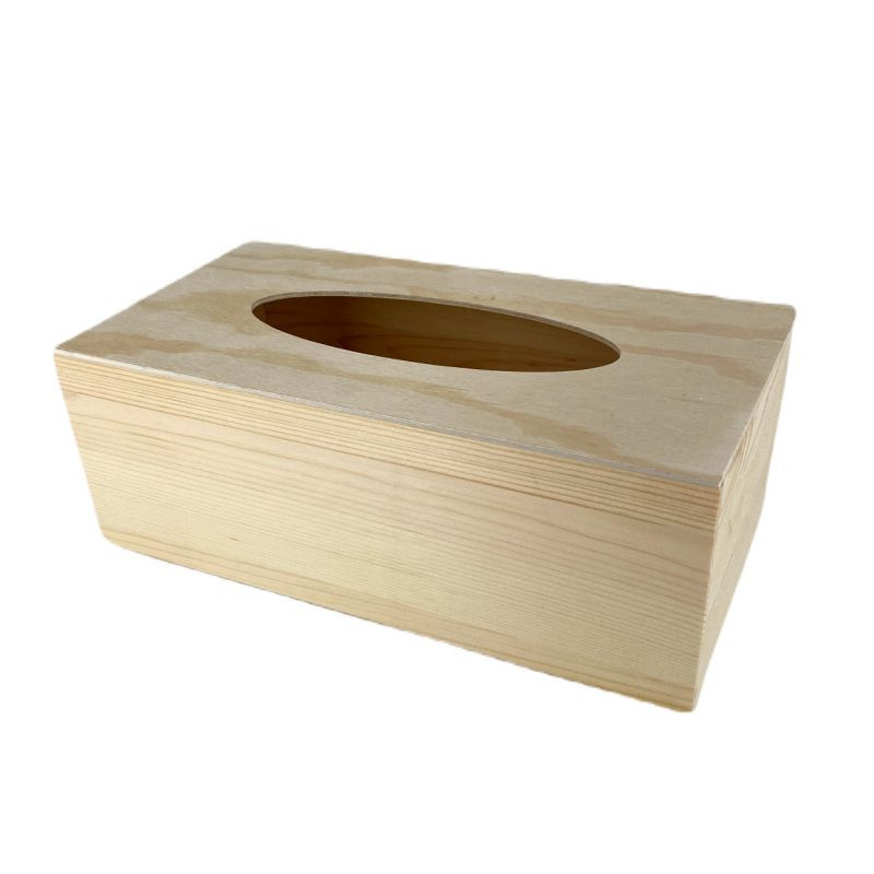 Efco Dřevěná krabička na kapesníky k dozdobení - 25x13,4x9 cm