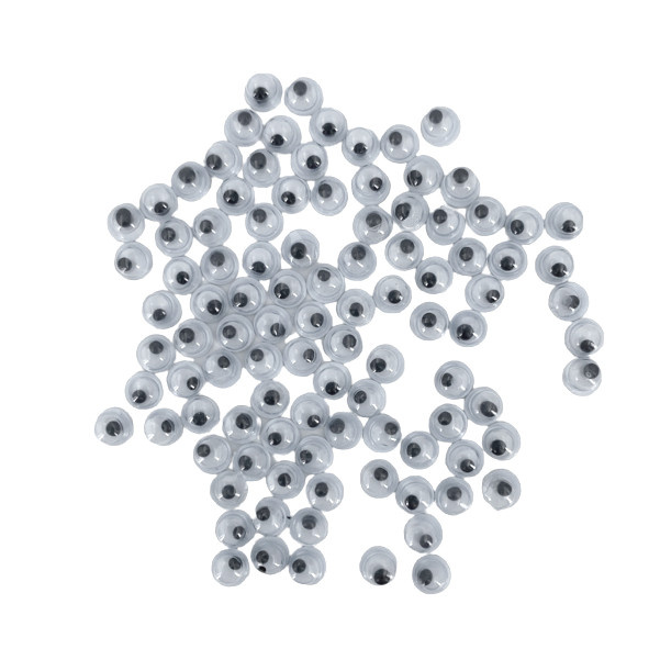 Dekorační pohyblivé oči kulaté 4mm (100ks)