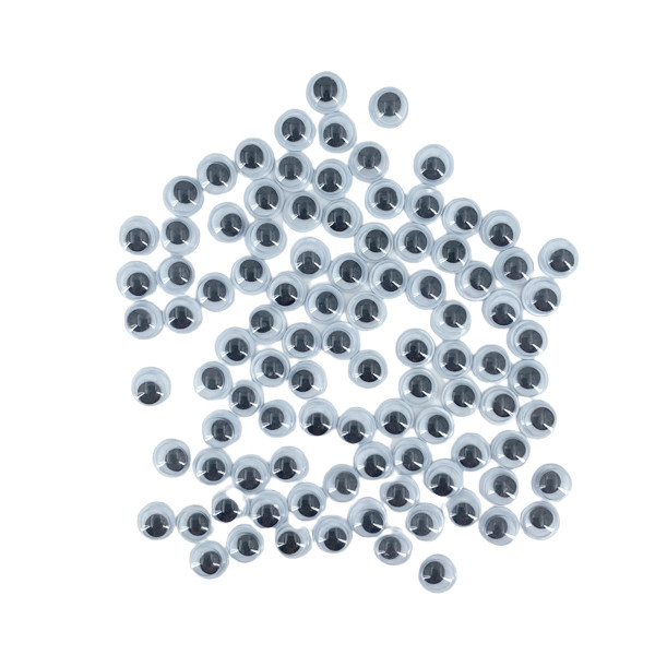Dekorační pohyblivé oči kulaté 6mm (100ks)