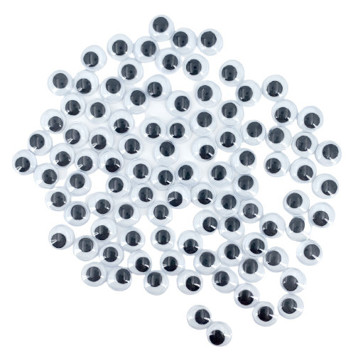 Dekorační pohyblivé oči kulaté 8mm (100ks)