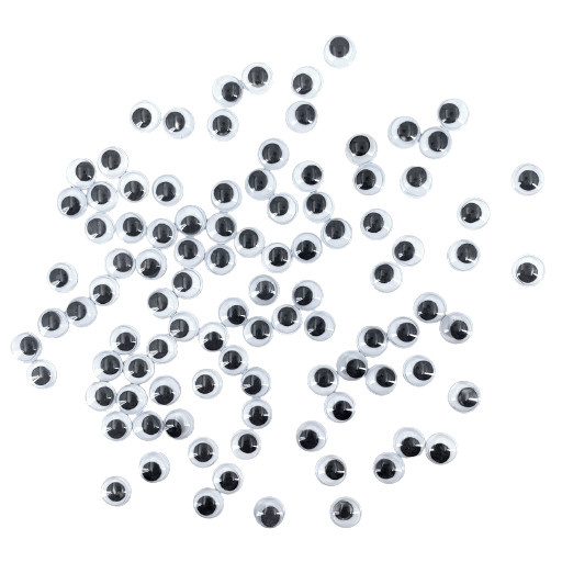Dekorační pohyblivé oči kulaté 10mm (100ks)