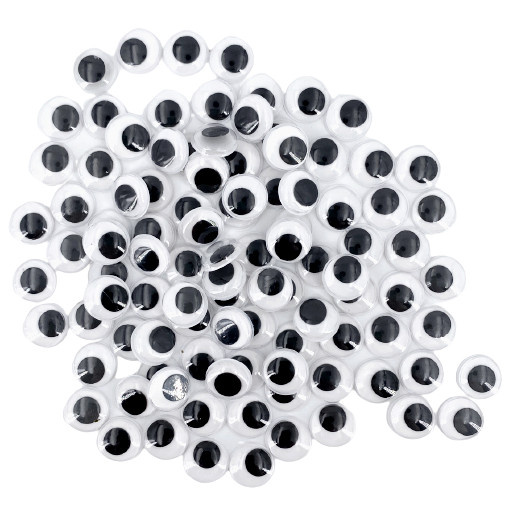 Dekorační pohyblivé oči kulaté 14mm (100ks)