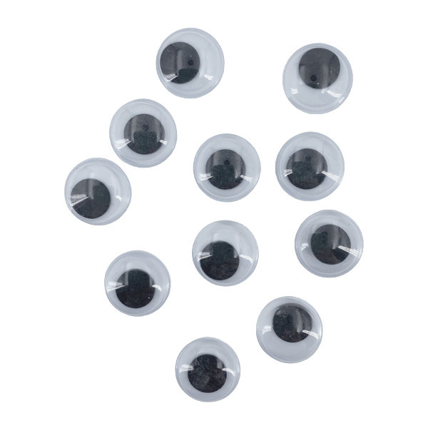 Dekorační pohyblivé oči kulaté 12mm (10ks)