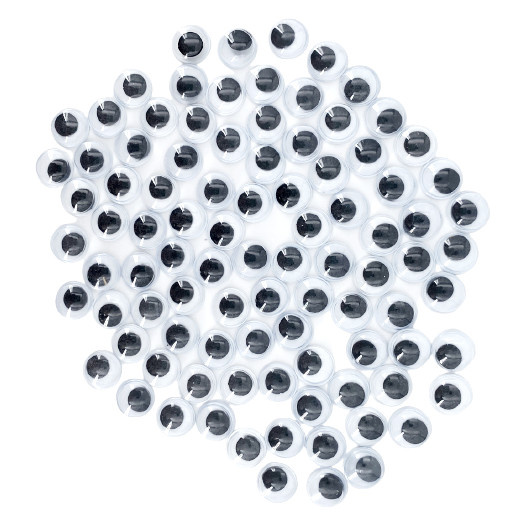 Dekorační pohyblivé oči kulaté 12mm (100ks)