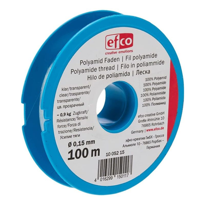 Nylonové vlákno průhledné (vlasec) průměr 0,15mm, nosnost 0,9kg