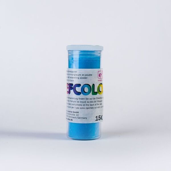 Efcolor - Smaltovací prášek, 10 ml - průhledný modrý