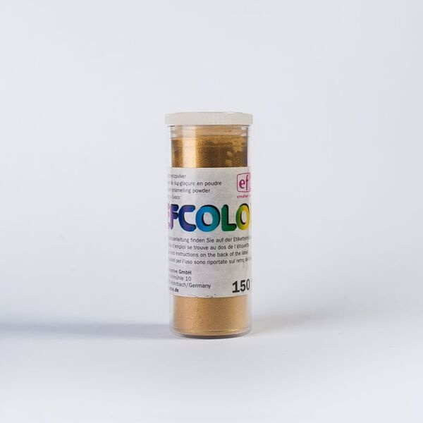 Efcolor - Smaltovací prášek, 10 ml - metalický zlatý