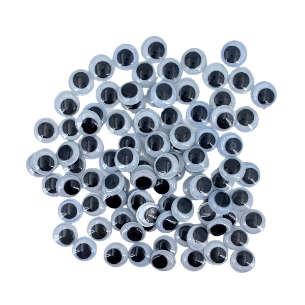 Dekorační pohyblivé oči kulaté 16mm (100ks)