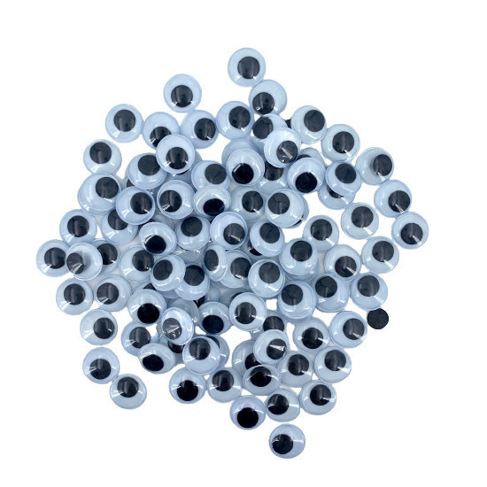 Dekorační pohyblivé oči kulaté 18mm (100ks)