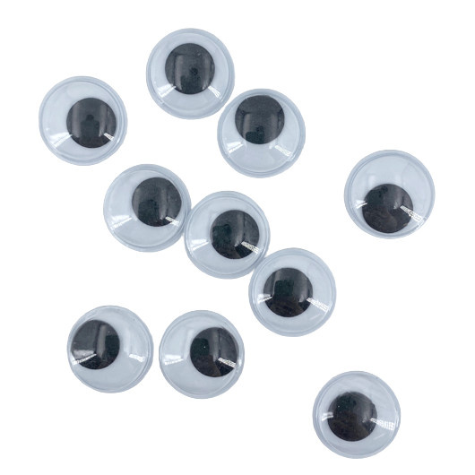 Dekorační pohyblivé oči kulaté 18mm (10ks)
