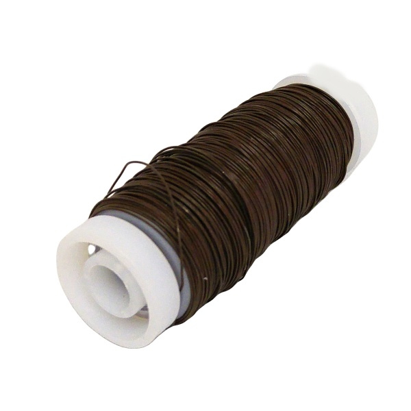 Dekorační floristický drát v návinu průměr 0,35mm 55m - hnědý