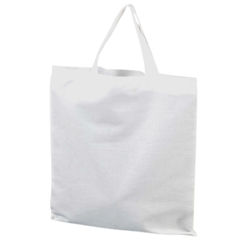 Plátěná taška s krátkým uchem bílá (42 x 38 cm)