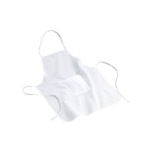 Dětská zástěra s kapsou bílá (60 x 50 cm)