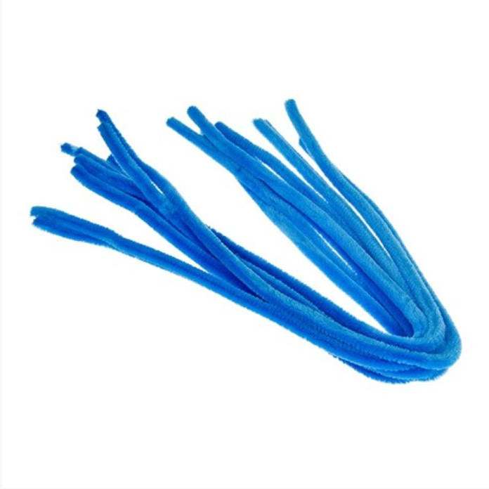 Chlupaté modelovací drátky (10ks) - světle modré