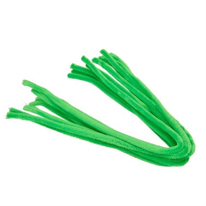 Chlupaté modelovací drátky (10ks) - světle zelené