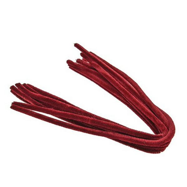 Chlupaté modelovací drátky (10ks) - vínové