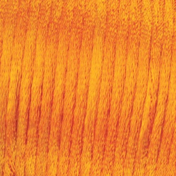 Saténová stužka Kumihimo, síla 2 mm - oranžová