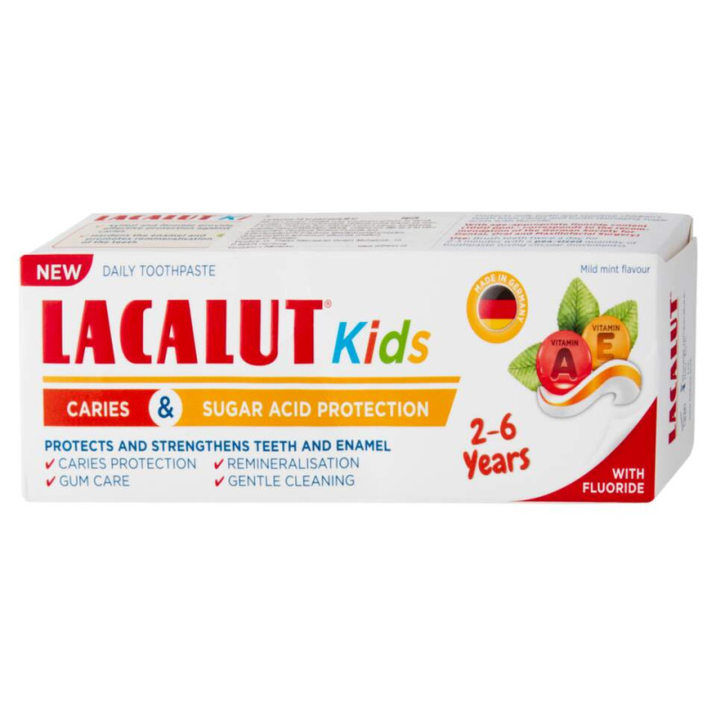 Lacalut Kids Caries and Sugar Acid Protection dětská zubní pasta 2-6y 55 ml