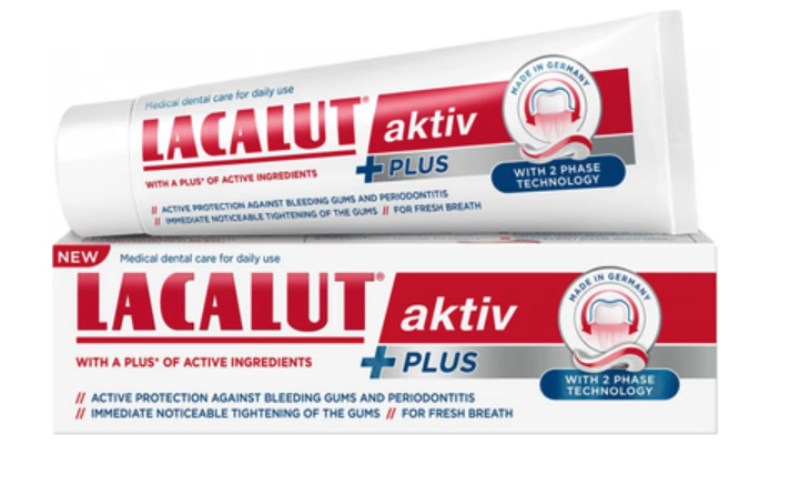 LACALUT Aktiv Plus zubní pasta 75ml, Forma výrobku: Pasta