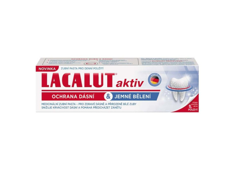 Lacalut Aktiv bělicí zubní pasta pro zdravé zuby a dásně 75 ml