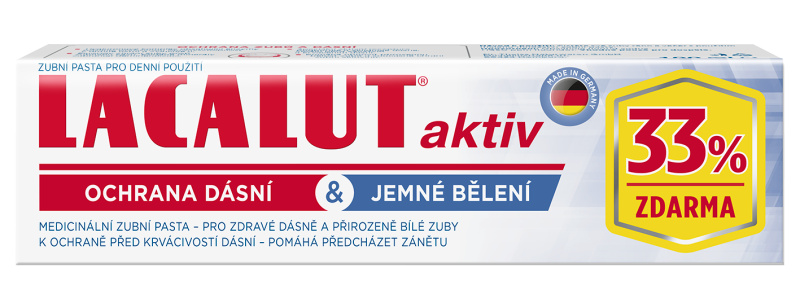 Lacalut Aktiv bělicí zubní pasta pro zdravé zuby a dásně 75 ml