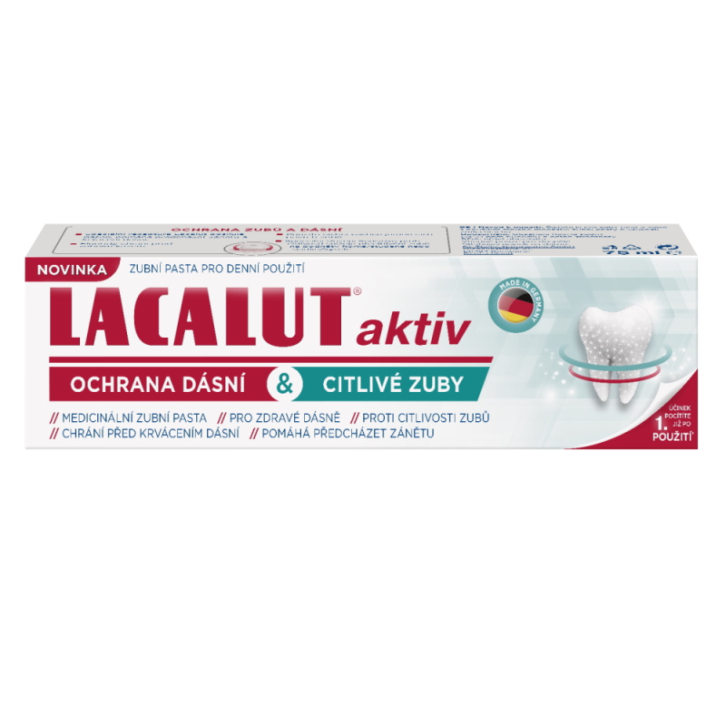 Lacalut Aktiv zubní pasta pro ochranu zubů a dásní 75 ml