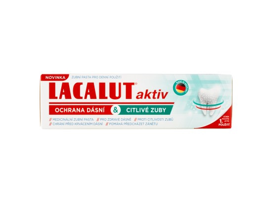 Lacalut Aktiv zubní pasta pro ochranu zubů a dásní 75 ml