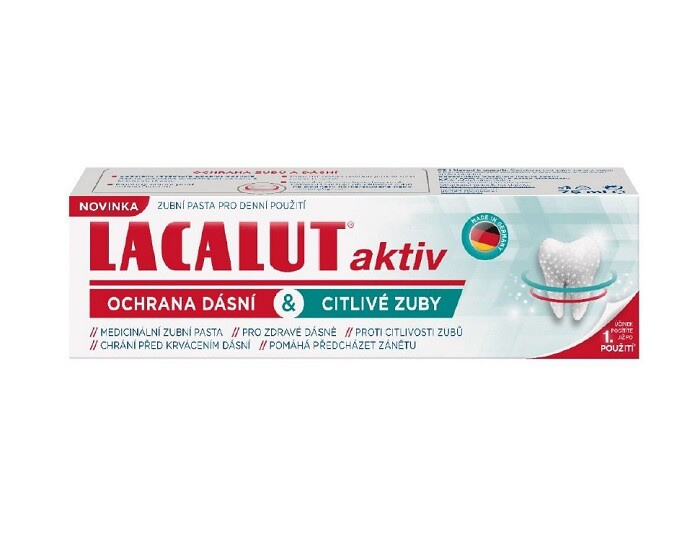 Lacalut Aktiv zubní pasta pro ochranu zubů a dásní 75 ml