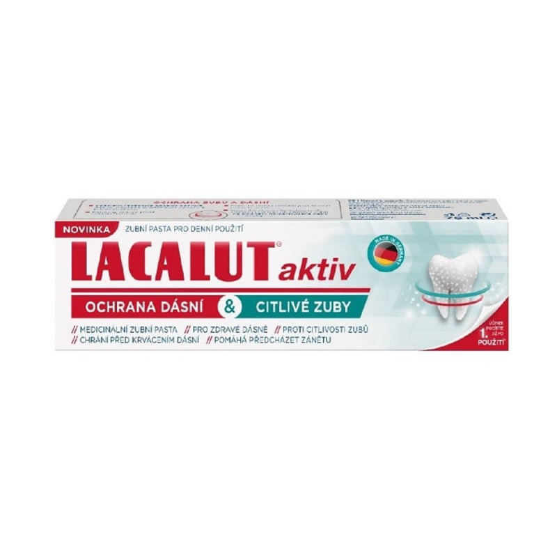 Lacalut Aktiv zubní pasta pro ochranu zubů a dásní 75 ml