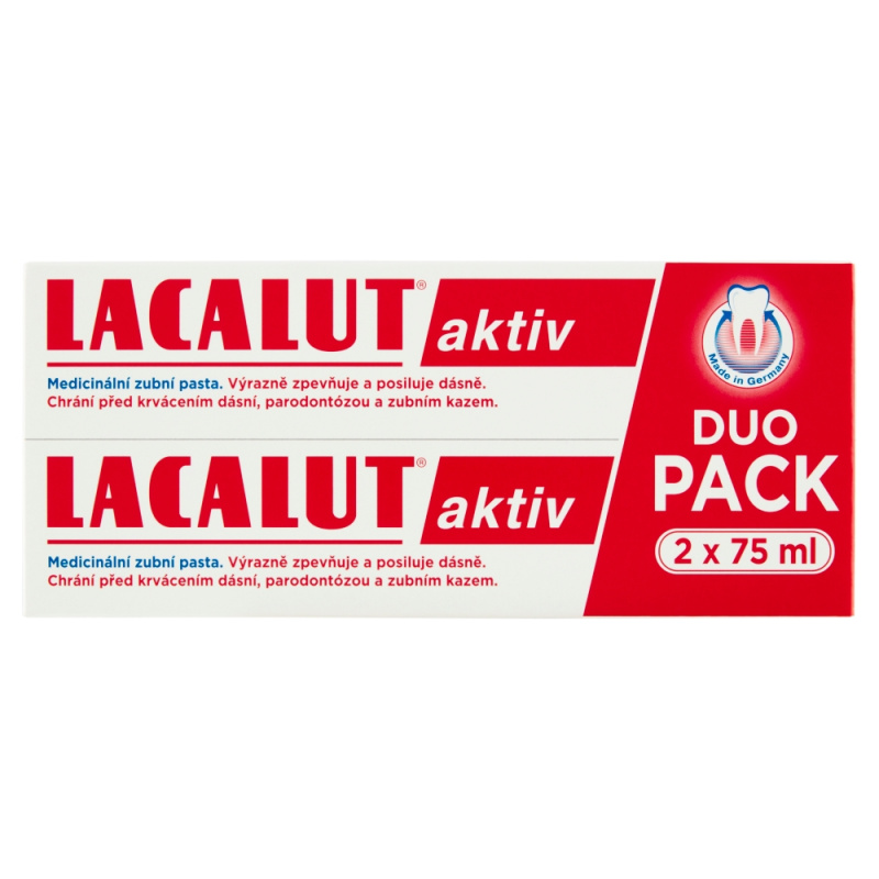Lacalut Aktiv zubní pasta proti parodontóze 2x75 ml