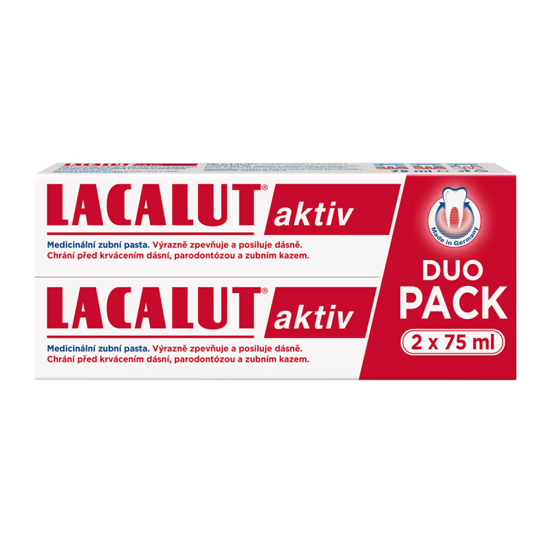 Lacalut Aktiv zubní pasta proti parodontóze 2x75 ml