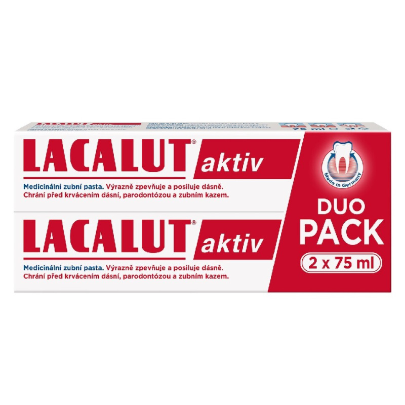 Lacalut Aktiv zubní pasta proti parodontóze 2x75 ml