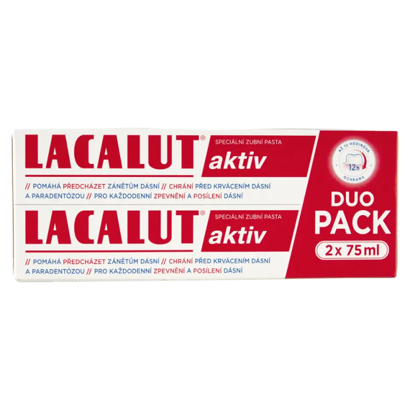 Lacalut Aktiv zubní pasta proti parodontóze 2x75 ml