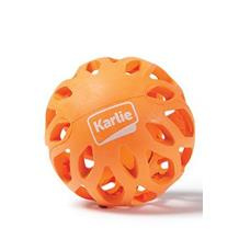 Hračka pes Míč guma 8cm děrovaný Koko oranž. KAR 8 cm