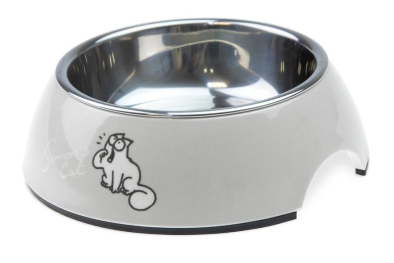 Karlie Simon's Cat Miska pro kočky světle šedá 14X14X4,5 CM 160 ML