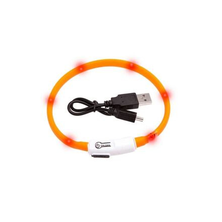 Obojek USB Visio Light 35cm Oranžový