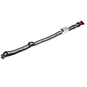 LED světelný obojek nylon černý obvod 30-45cm x 15mm