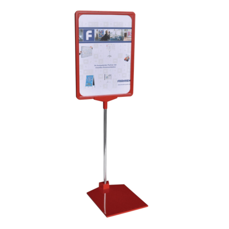 Prezentační stojan Franken - A4, plastový, červený