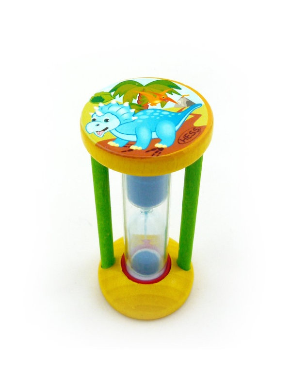 Přesýpací hodiny pro měření doby čištění zubů dinosaurus