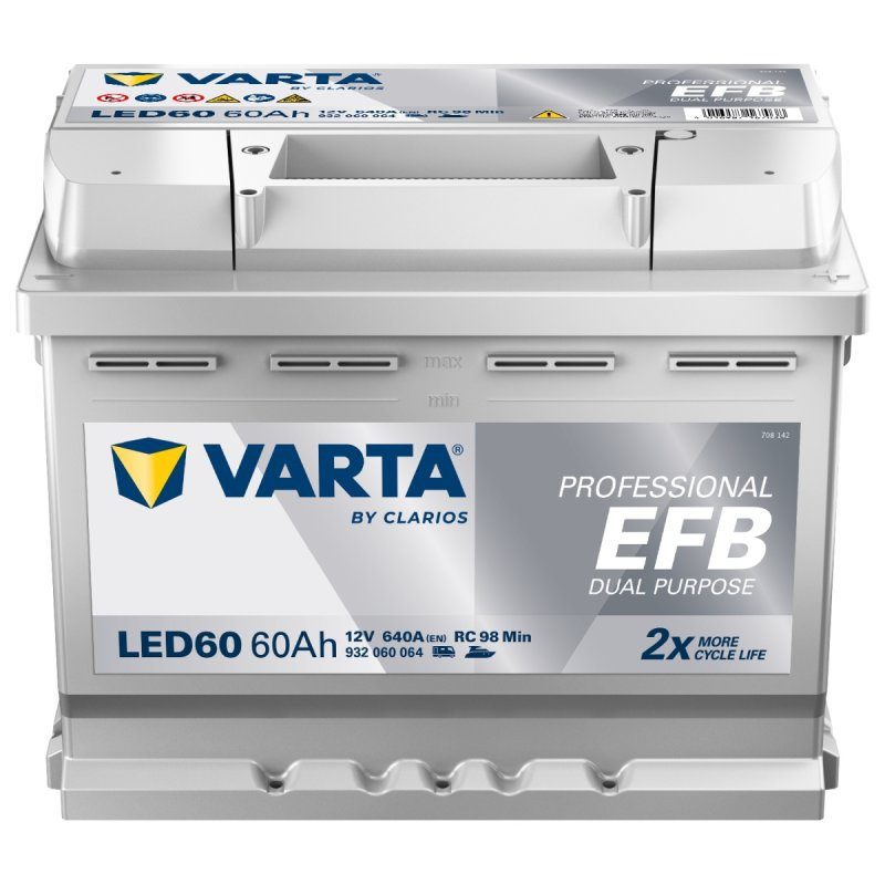 Autobaterie Varta Professional EFB 60Ah, 12V, 640A, LED60
