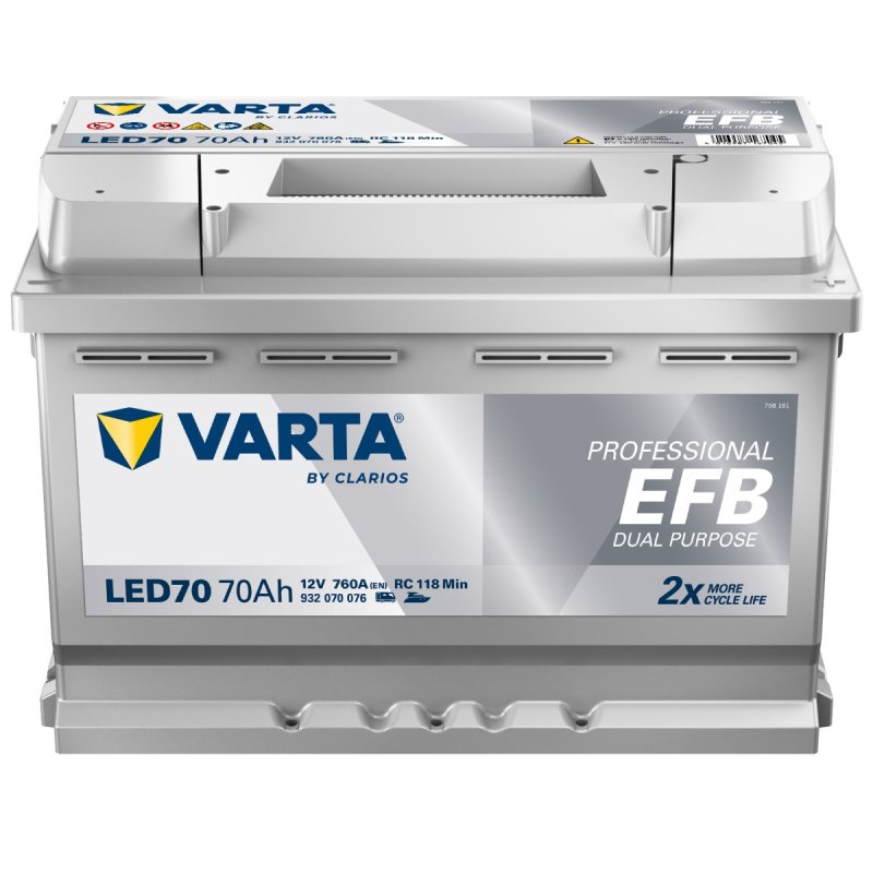 Autobaterie Varta Professional EFB 70Ah, 12V, 760A, LED70