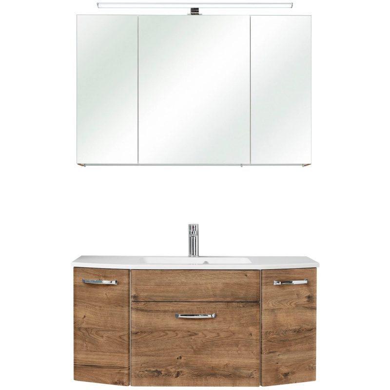 Pelipal Koupelnový nábytek Zoey - umyv.+skříňka+zrc.skříň., dub Ribbeck, 112 cm