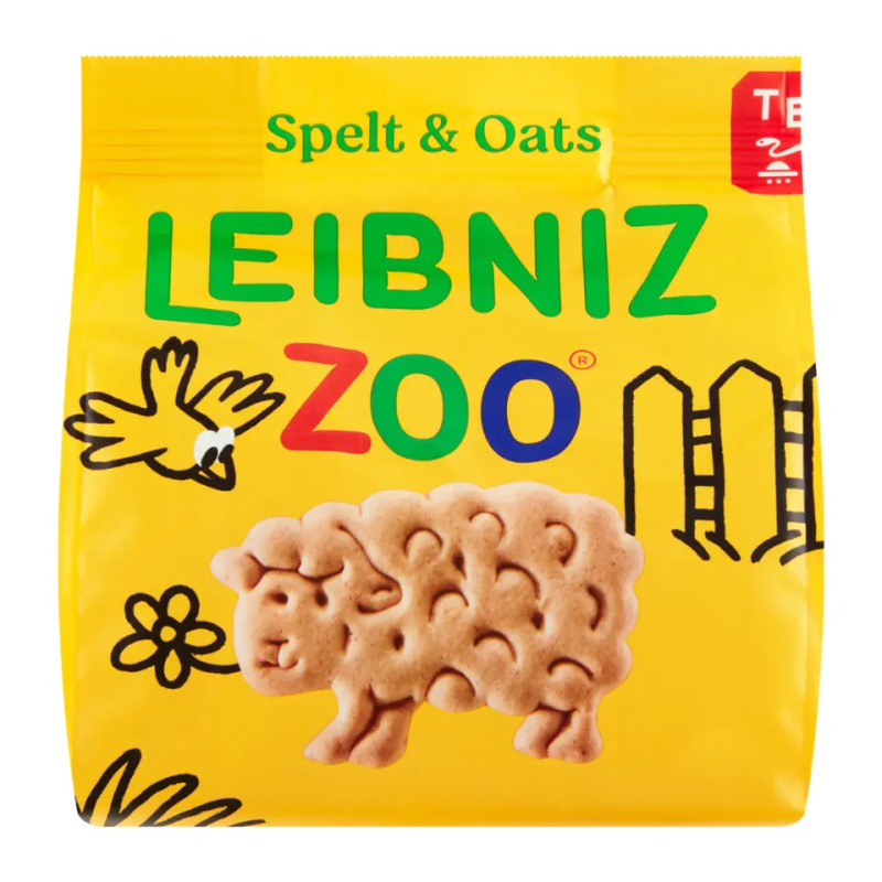 Bahlsen Pšeničné sušenky Leibniz Zoo se špaldovou moukou a ovesnými vločkami 100 g