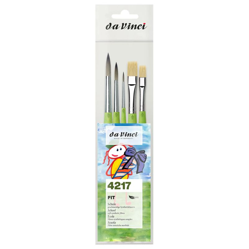 Sada štětců da Vinci Fit Synthetics a Bristle Synthetics souprava, 5 ks da Vinci
